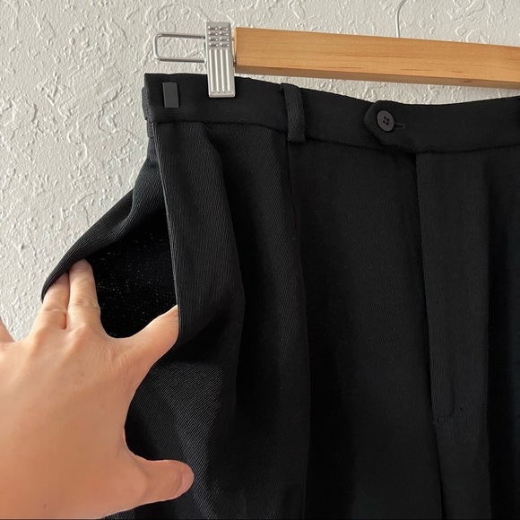 NWT Norm Thompson High Waist Trousers Black 8 - Picture 5 of 9